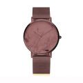 Minimalist marble coffee mocca watch purple woman bracelet stainless steel watch